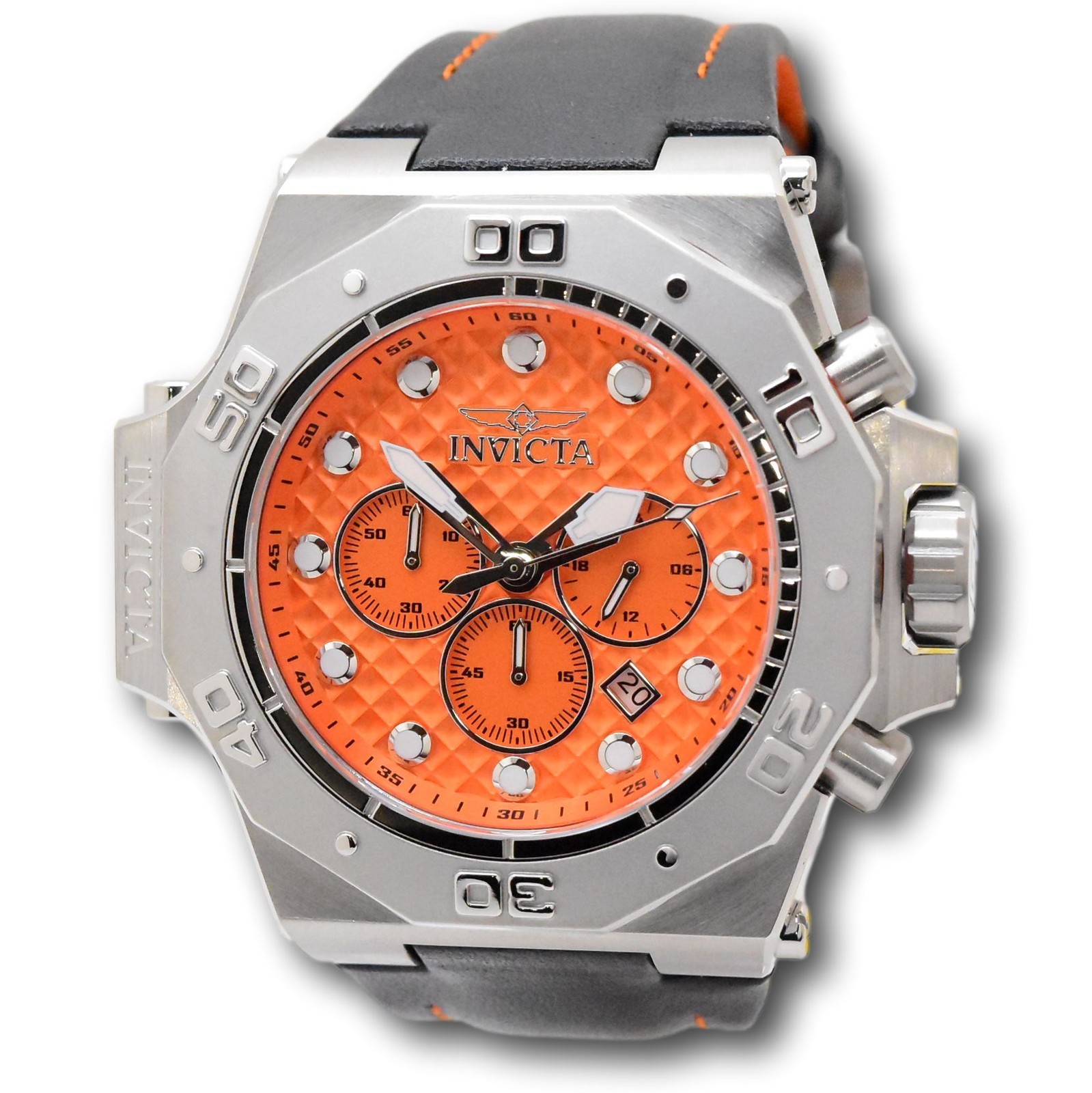 Invicta Akula Iron SubNautica Men’s 58mm Orange Dial Chronograph Watch 49068