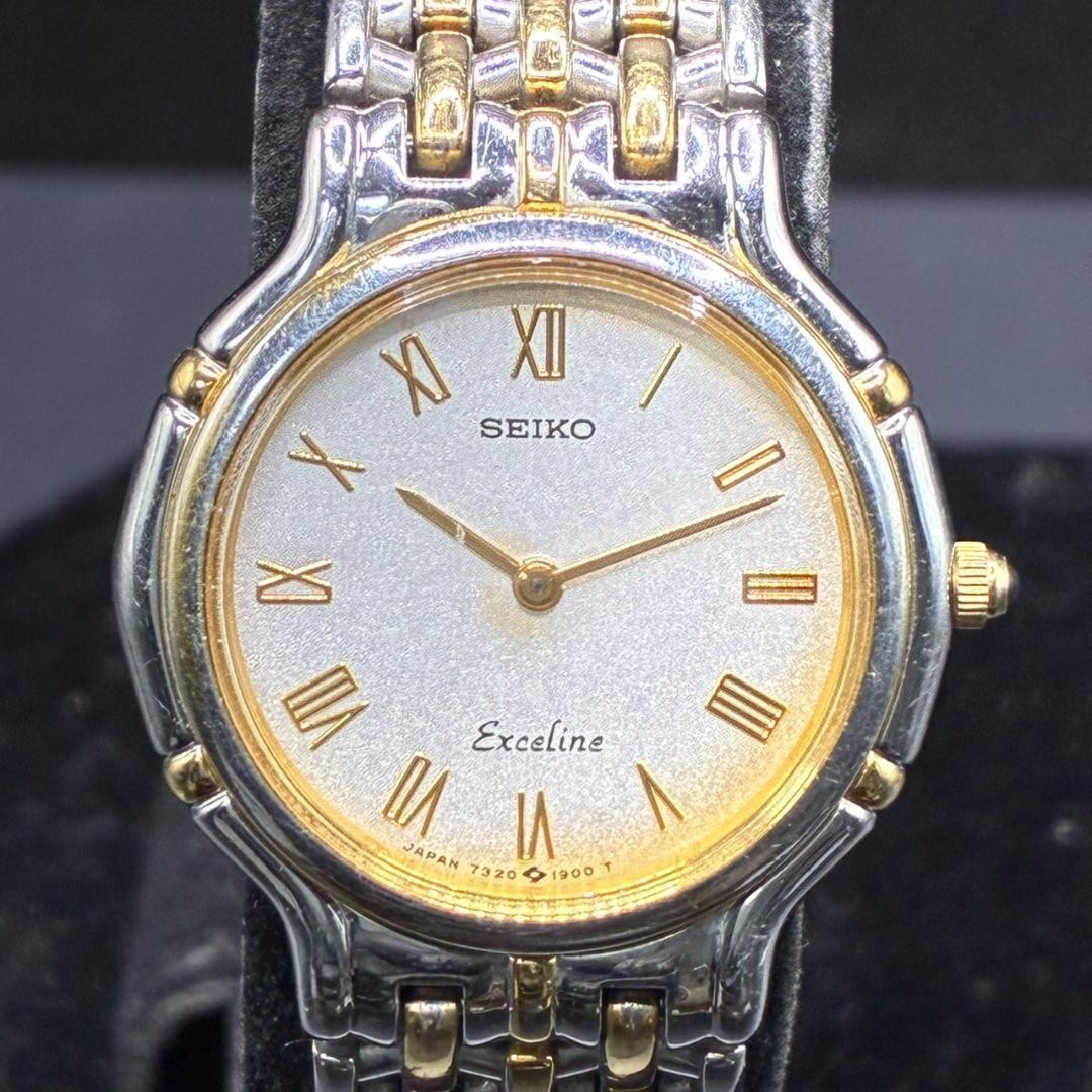 Seiko 7320-0410 Quartz Silver Dial Working Analog Display Used Condition No Box