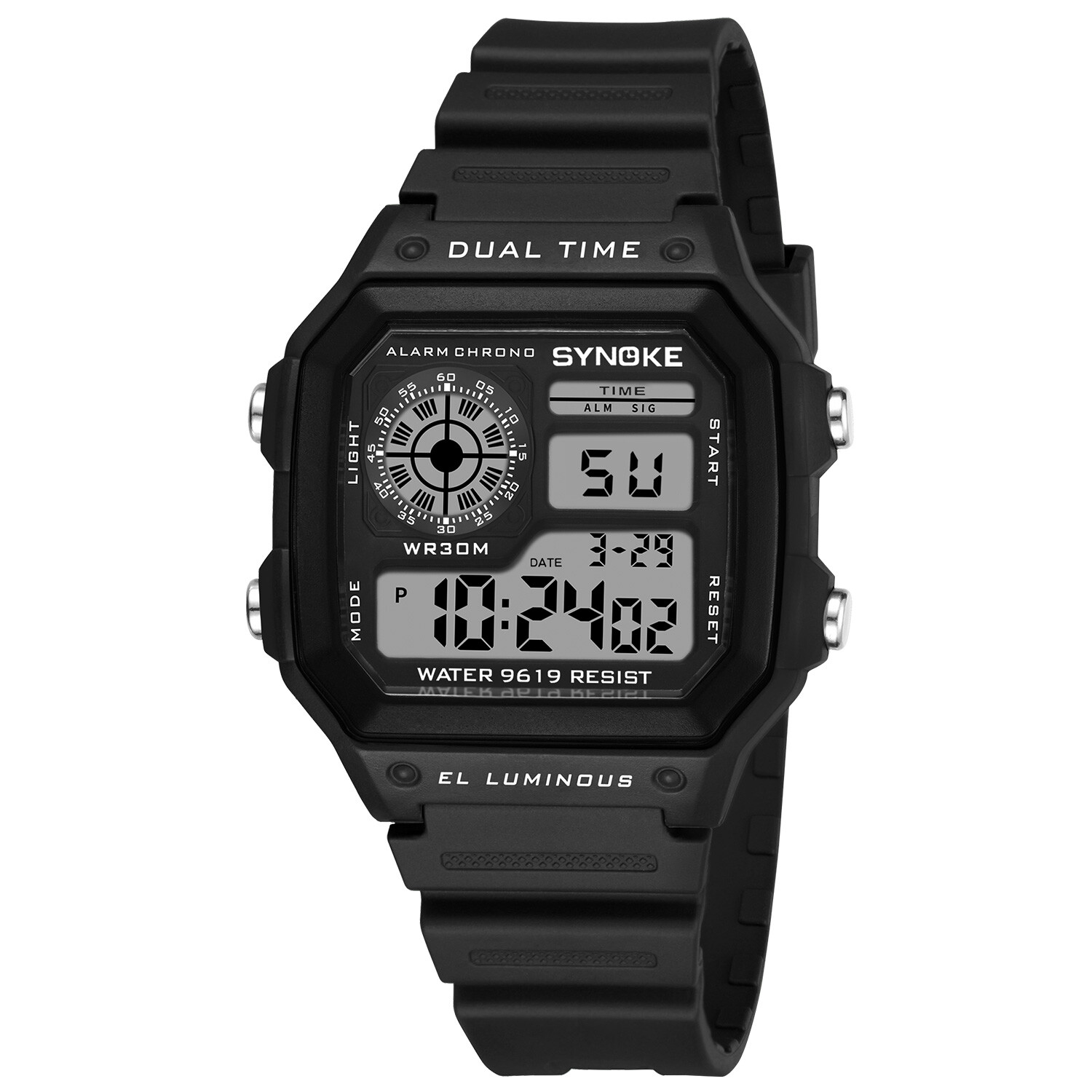 SYNOKE Waterproof Men’s Digital Watch Multifunction Casual Wristwatch Sports US