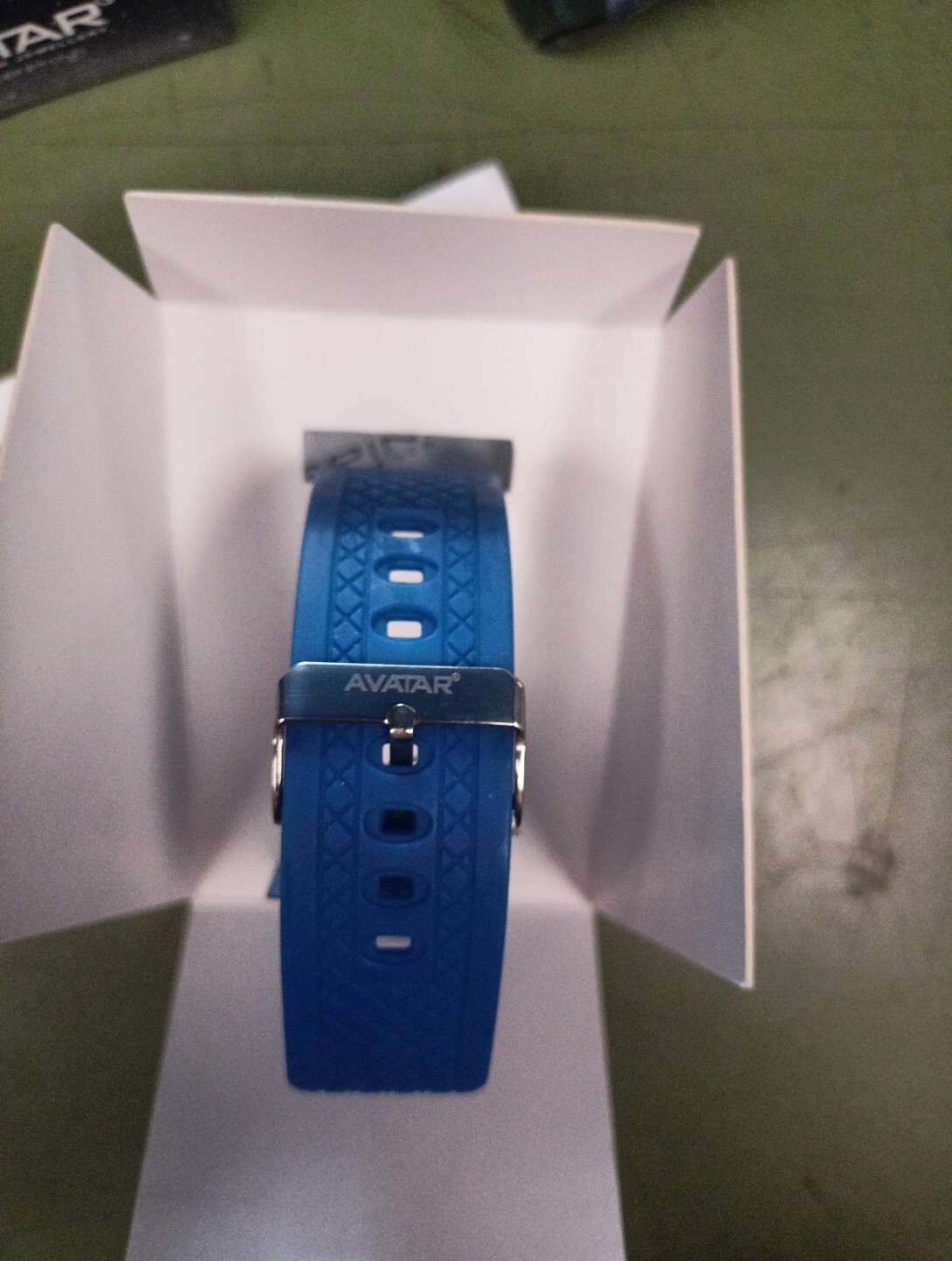 Avatar Digital Watch Blue Rubber Strap, Made From Leamkeys, New