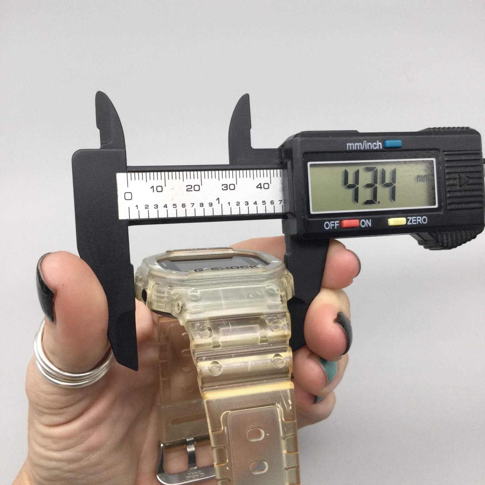 Casio G-Shock Protection DW-5600SKE Mens Watch 43mm Clear Resin Digital Day Date