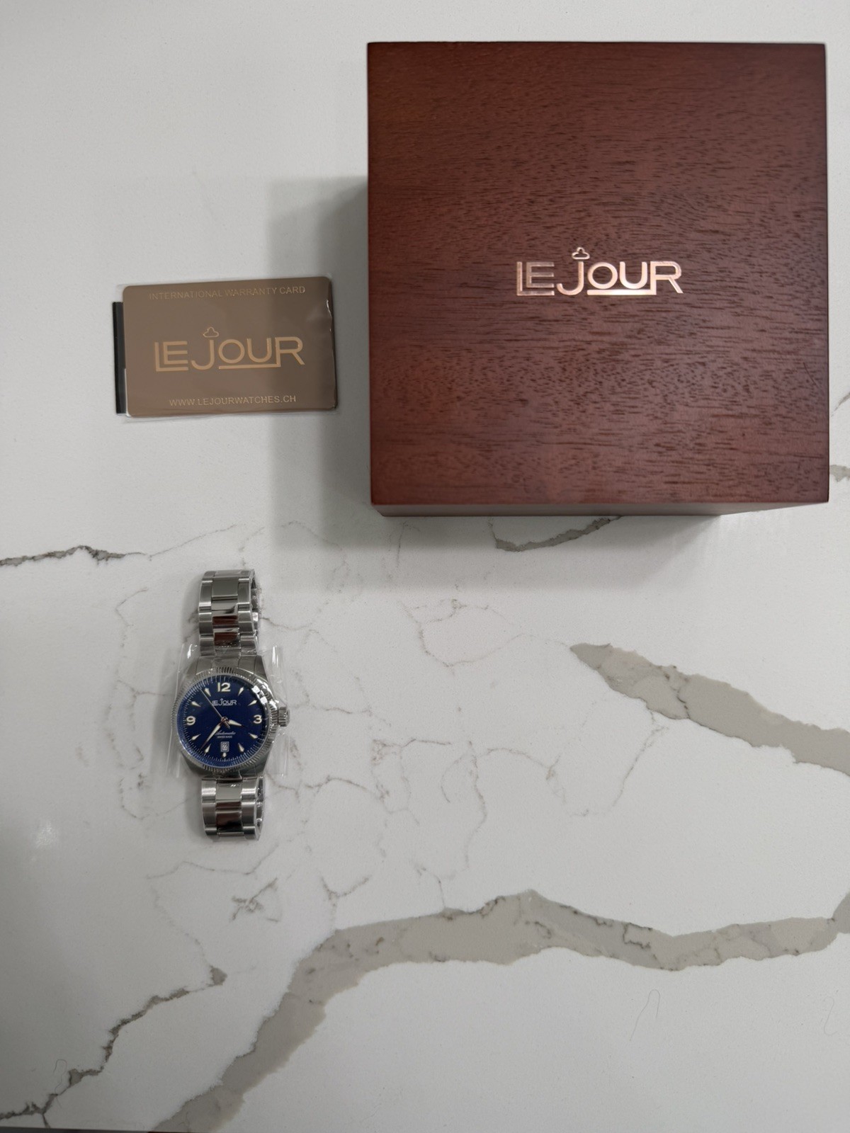 Le Jour Brooklyn 40mm Blue Dial Swiss Automatic Sellita SW200-1 Sapphire New