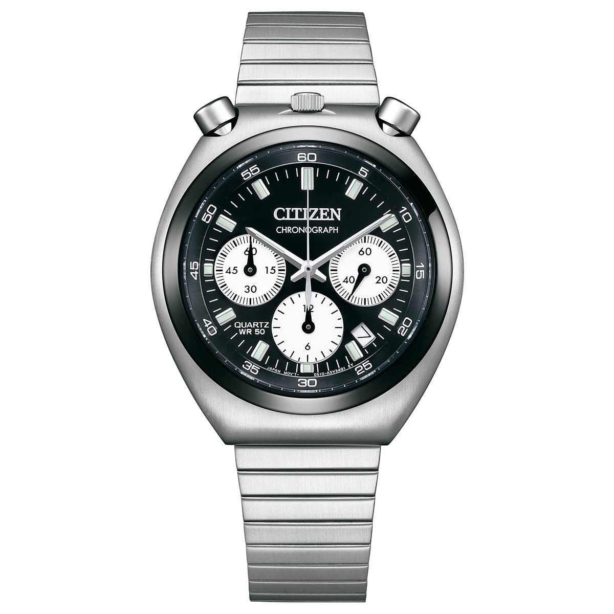 Unused CITIZEN COLLECTION Record Tsuno Chrono AN3660-81E Black Men Watch in Box