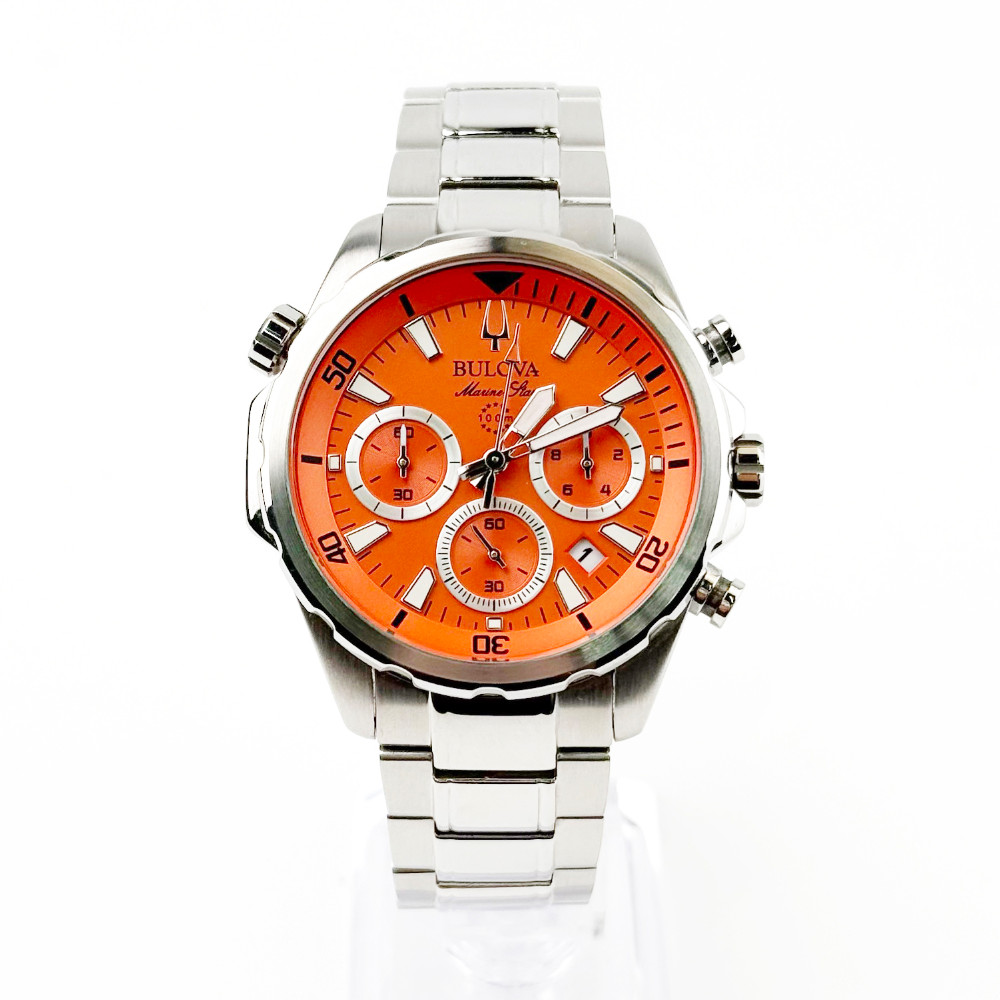 Bulova 96B395 Marine Star Watch Stainless Steel Calendar Six-Hand Chronograph