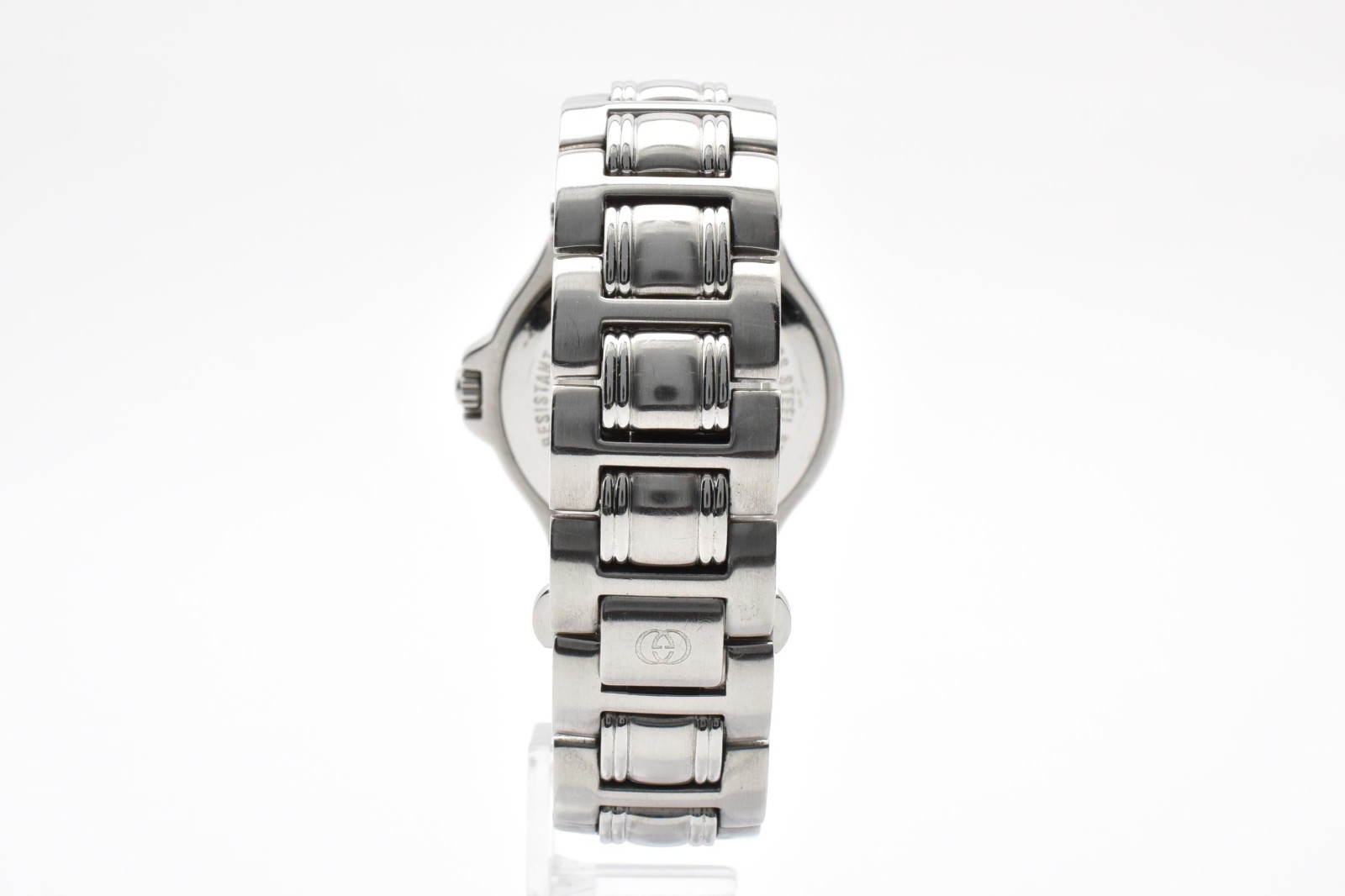 [Exc+5] GUCCI 9040M Quartz Silver Dial Date G-Logo Stainless Watch 16cm JAPAN