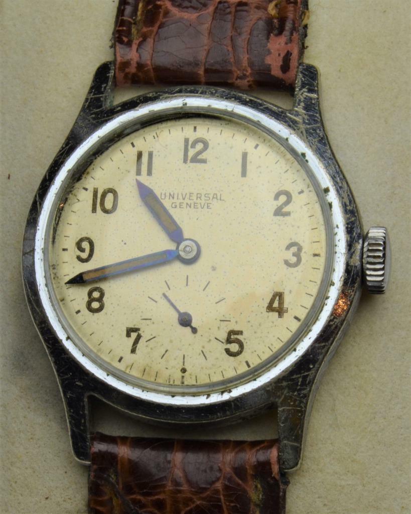 VTG 1940s Universal Geneve Swiss Military Mens 15j Watch cal 260 SERVICED RARE