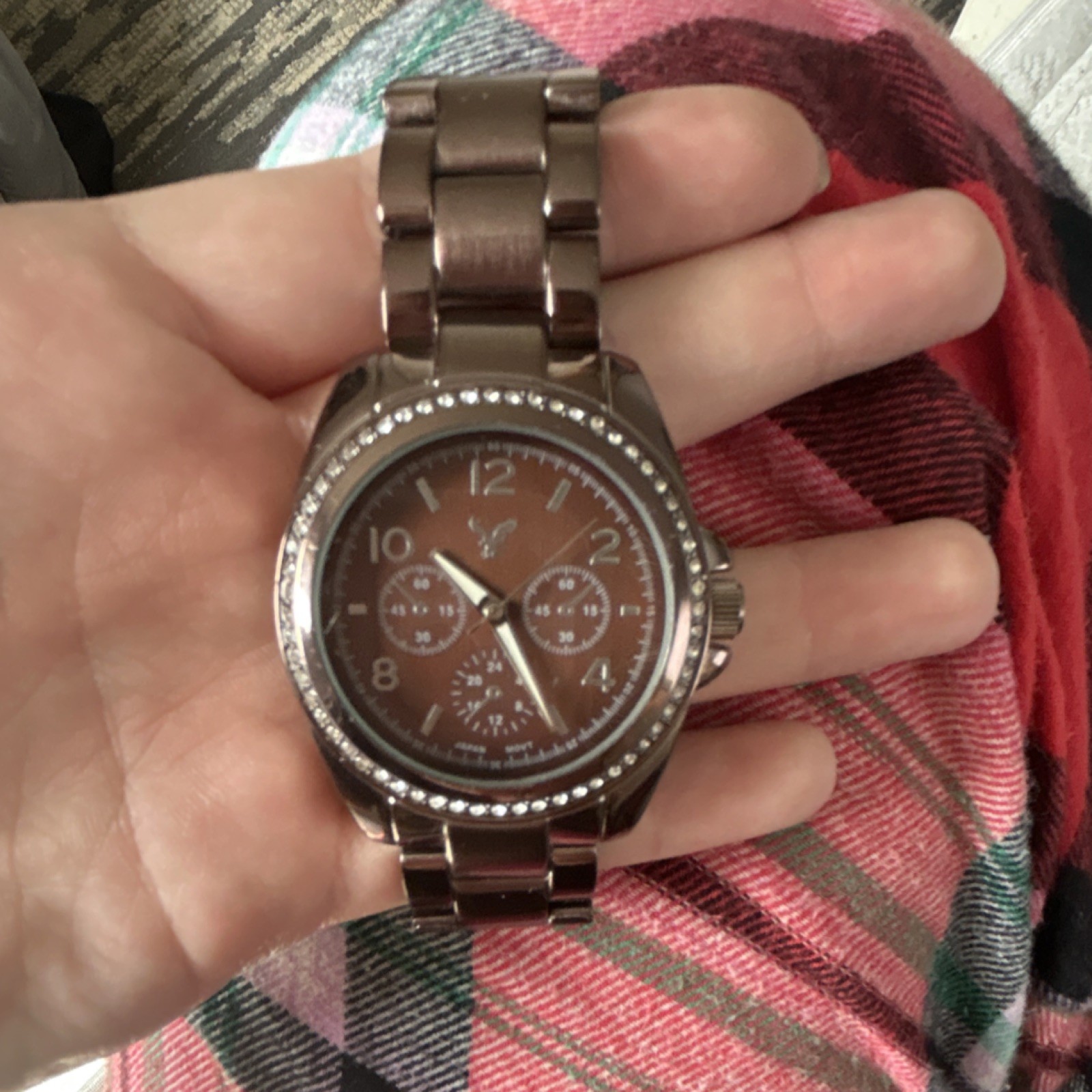 American Eagle Outfitters Women’s Brown Metal Chronograph Wristwatch
