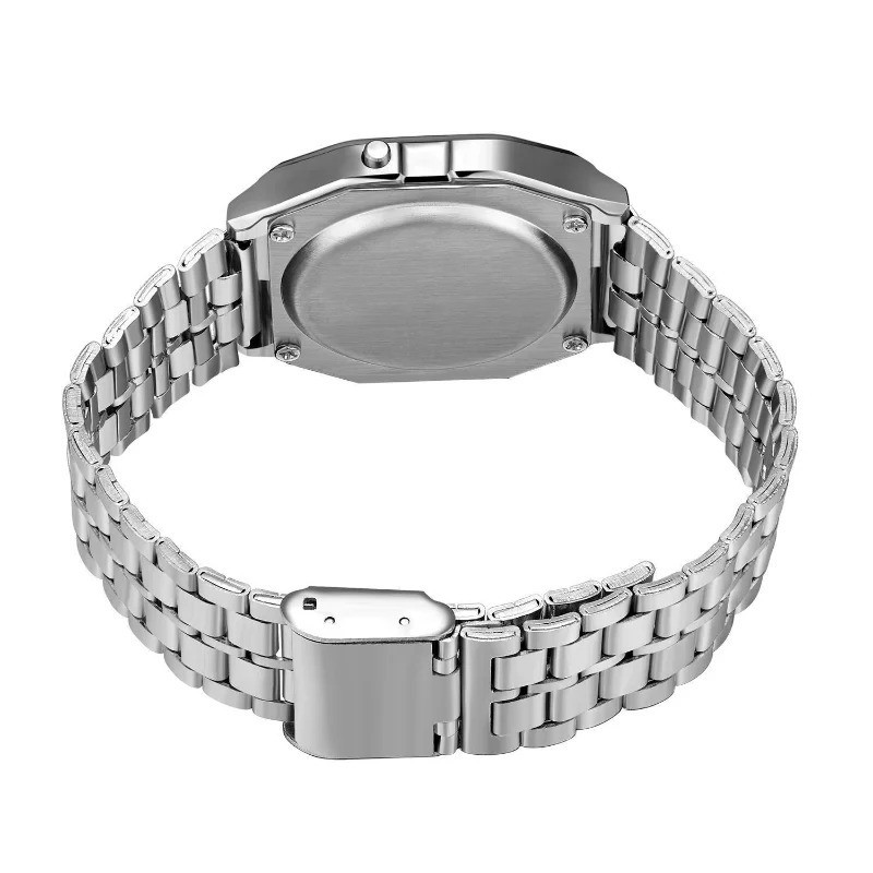 F-91W-1 Men’s 2025 Digital Silver Steel Watch Classic Alarm Light Waterproof