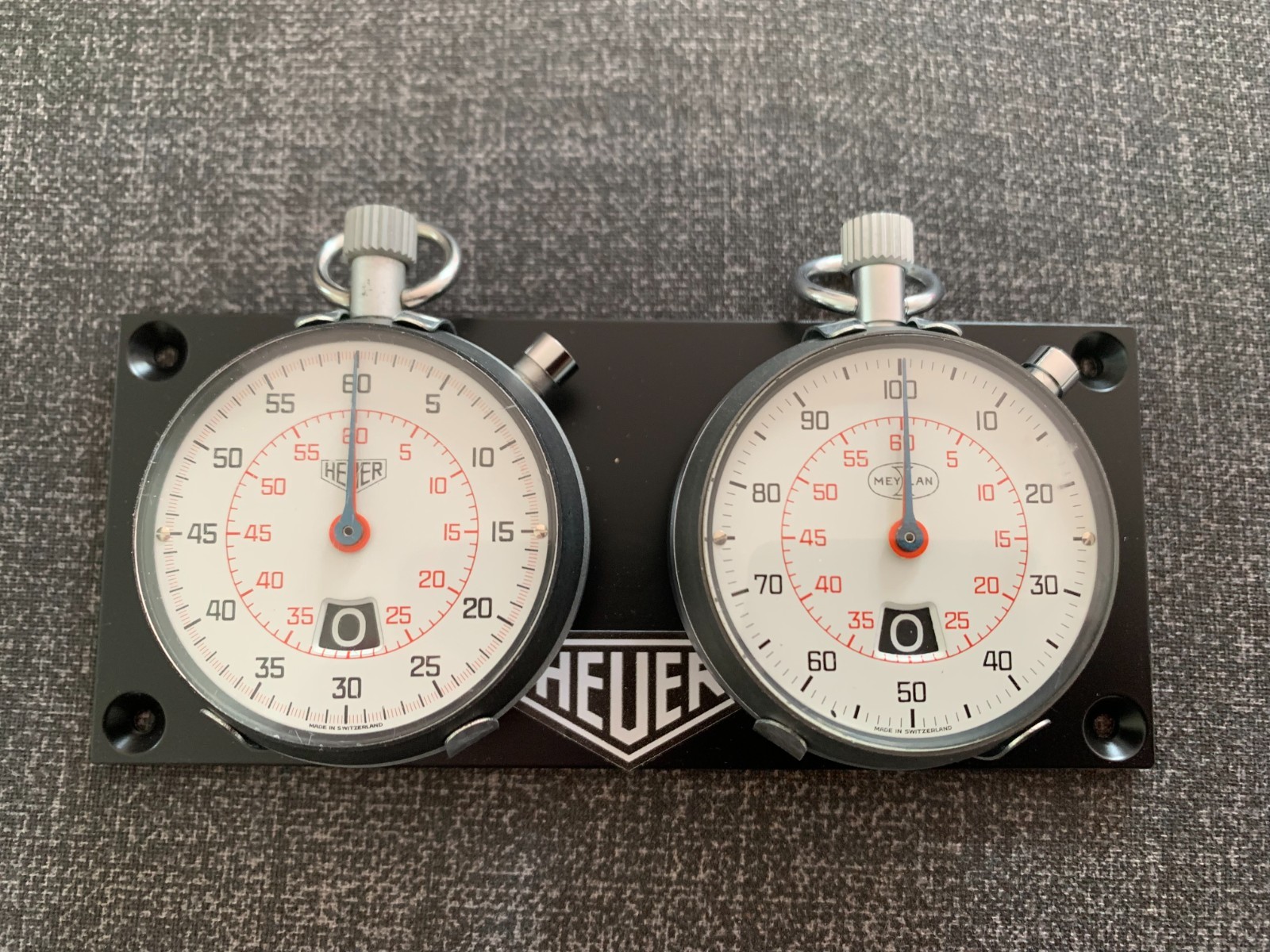 Heuer 12 Hour 0-60 minute register Rally Timer Serviced