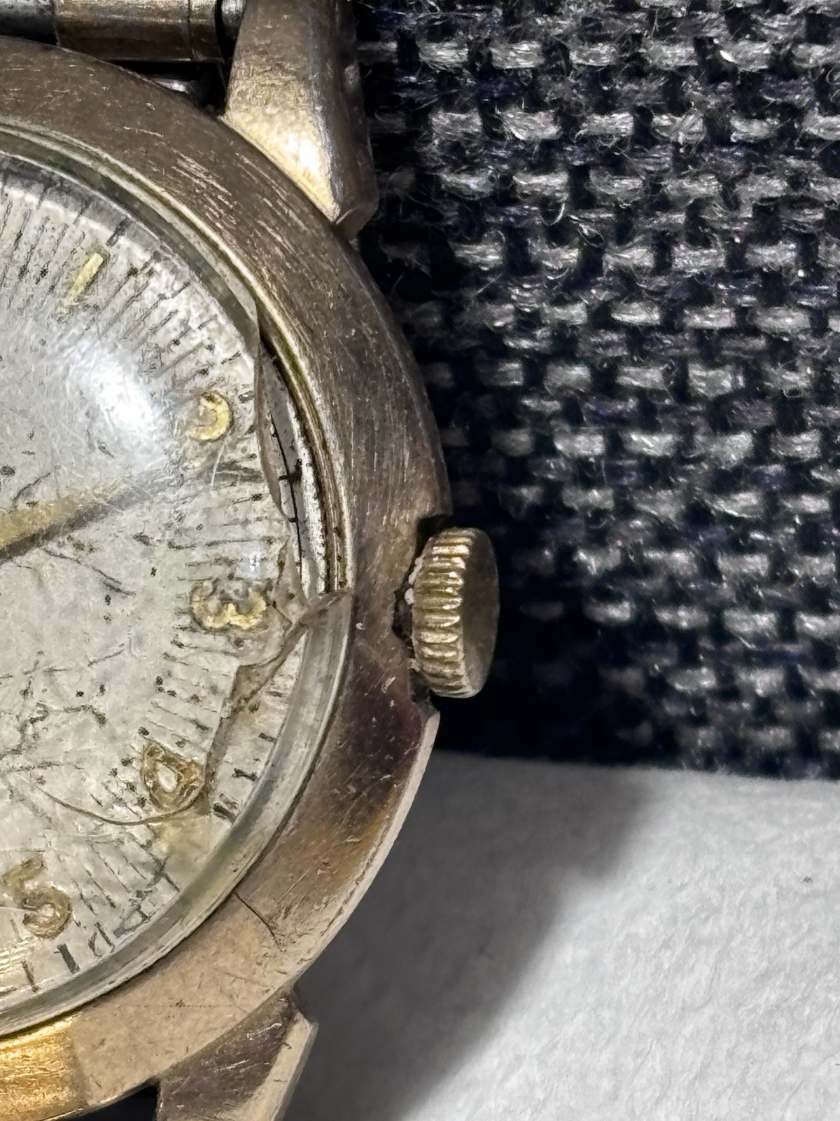 Vintage Elgin Durapower Shockmaster Watch Bezel 10 Kt GP Parts Or Repair *READ*