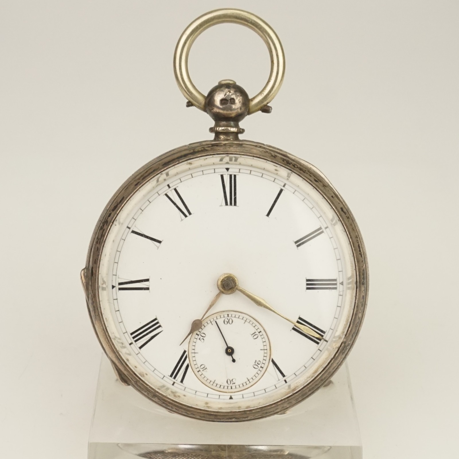 114g. Silver Antique Fusee Pocket Watch Men’s no duplex chronometer repeater RAR