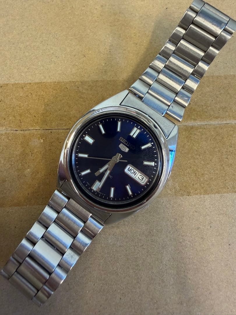 Rare SEIKO 5 Automatic Watch Navy Dial