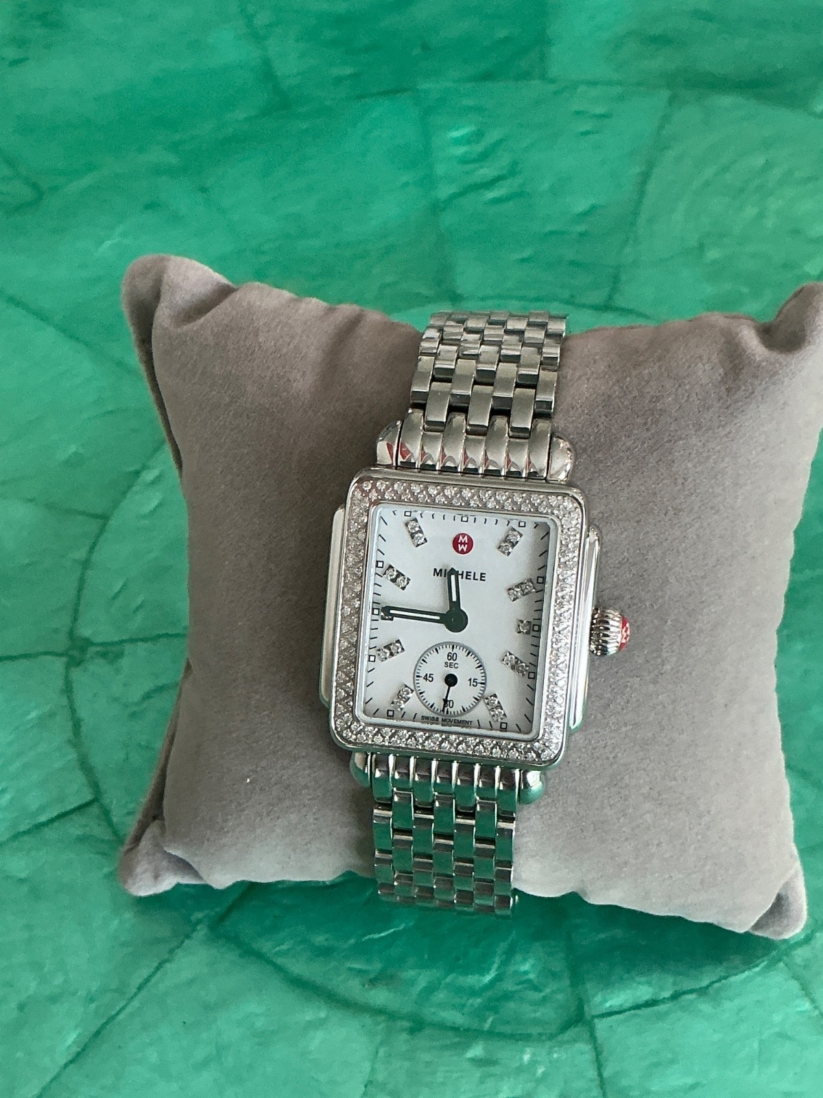 New Michele Deco Mid Diamond MOP Dial MWW06V000122 31mm Ladies Watch