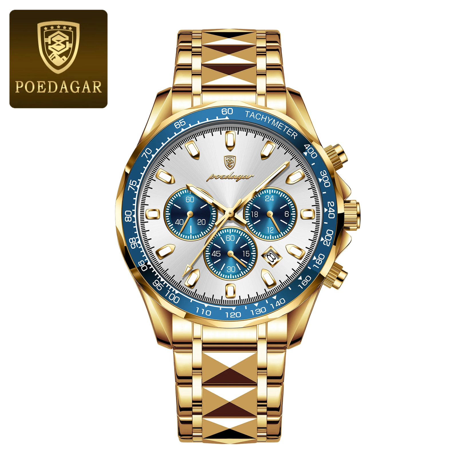 KC POEDAGAR Luxury Sports Watch Men Quartz Waterproof Luminous Date Chronograph