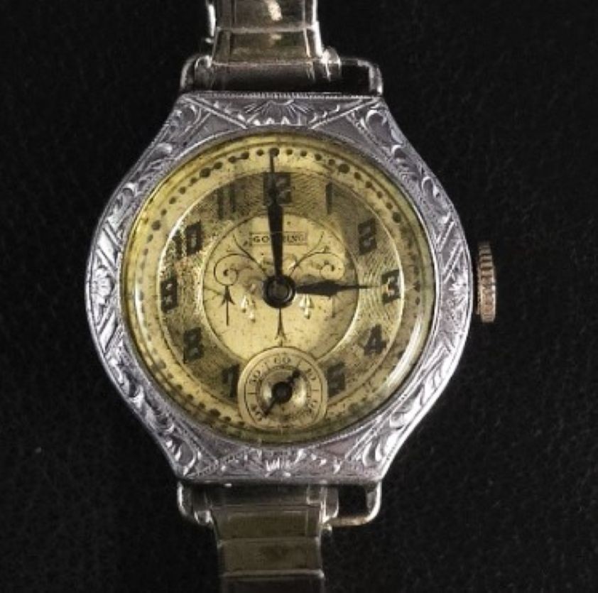 Antique Ladies Watch GOERING Swiss 15 Jewel & Twiston Band-Not Running!