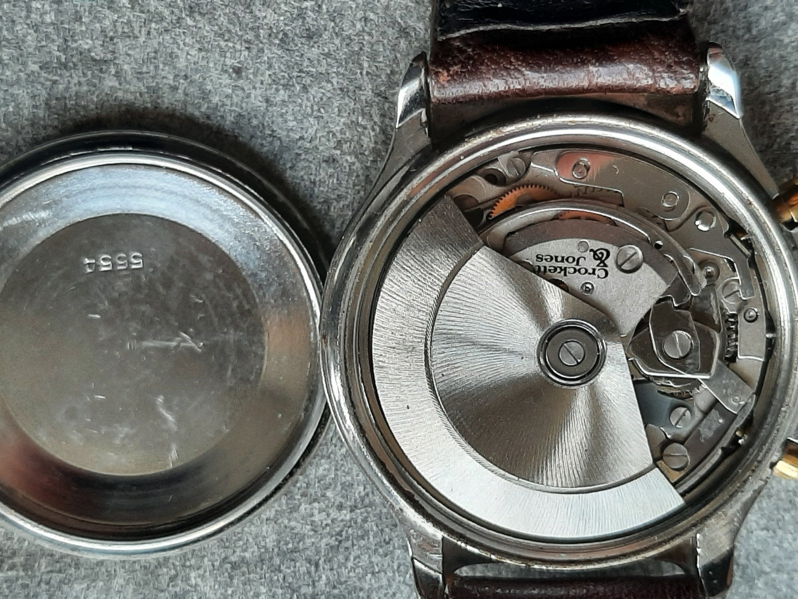 80s AUTOMATIC CHRONO. ETA -VALJOUX 7750. 3 Atm. SCREW CROWN. SAPPHIRE GLASS