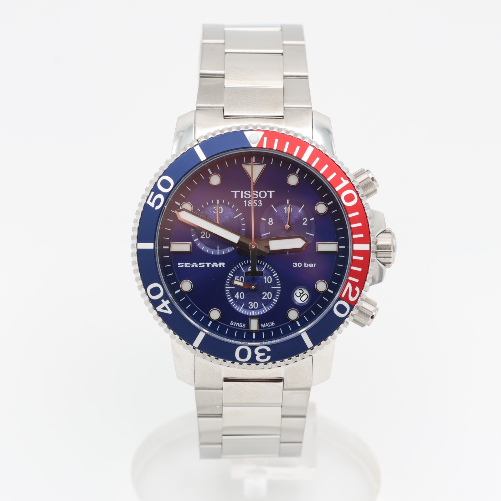 Tissot Seastar 1000 Chronograph Pepsi Blue Quartz Watch T1204171104103 🔵🔴