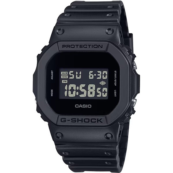 new CASIO G SHOCK DW 5600UBB 1JF digital all black 20 ATM water resistant shock