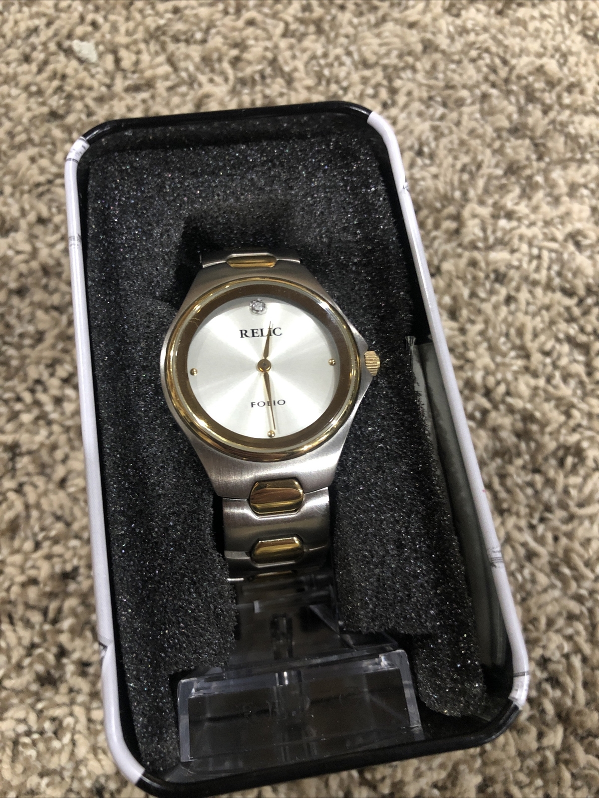 Mens Relic Folio by Fossil Water Resistant ZR77027 Watch F78