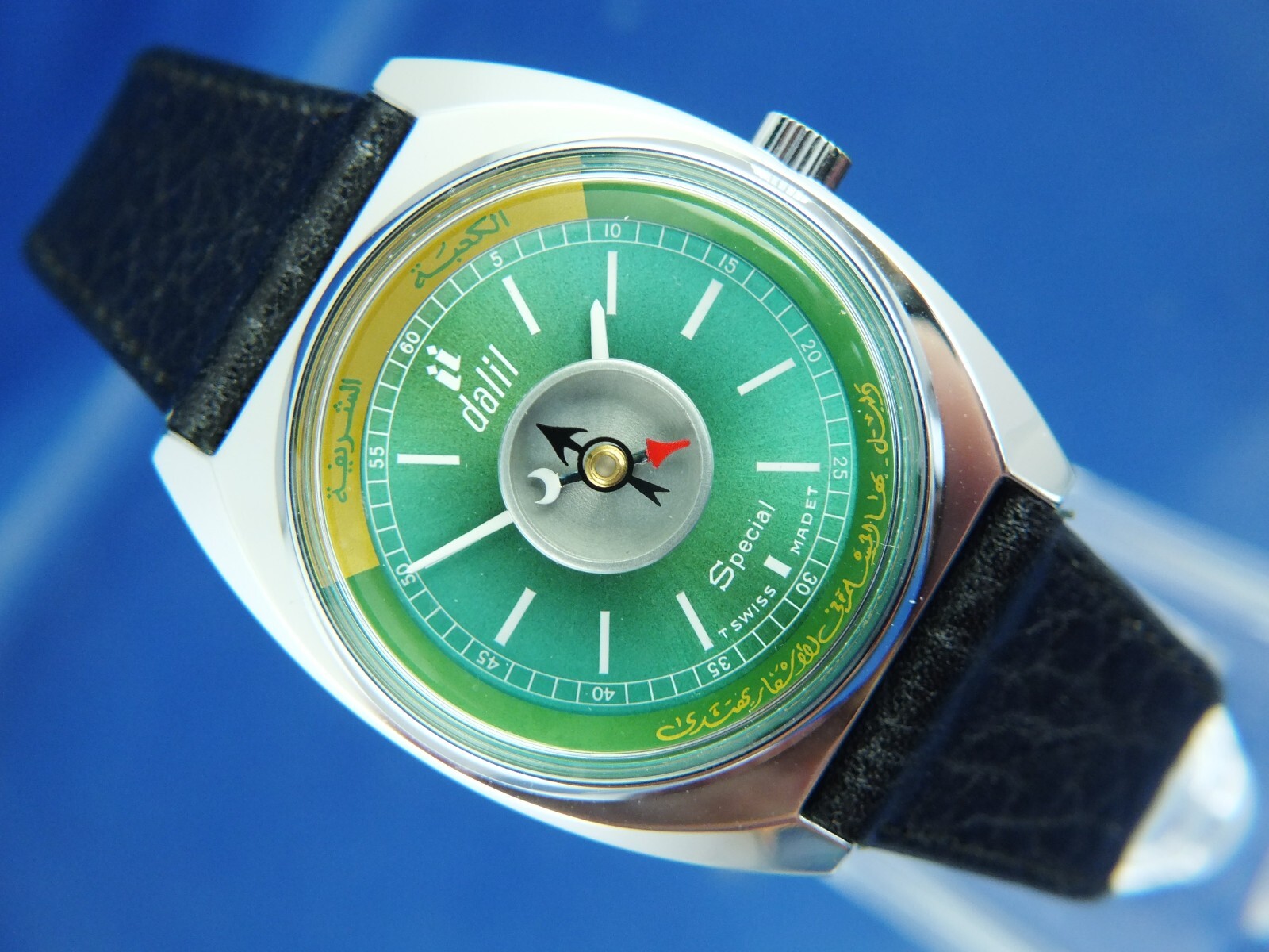 Dalil Special Muslim Mechanical Watch 1970s Swiss NOS FE 233.88 Vintage
