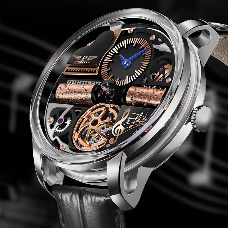 PINDU Music Series Fashion Fashion Daily Wearing Men’s Mechanical Watch 2025 NEW