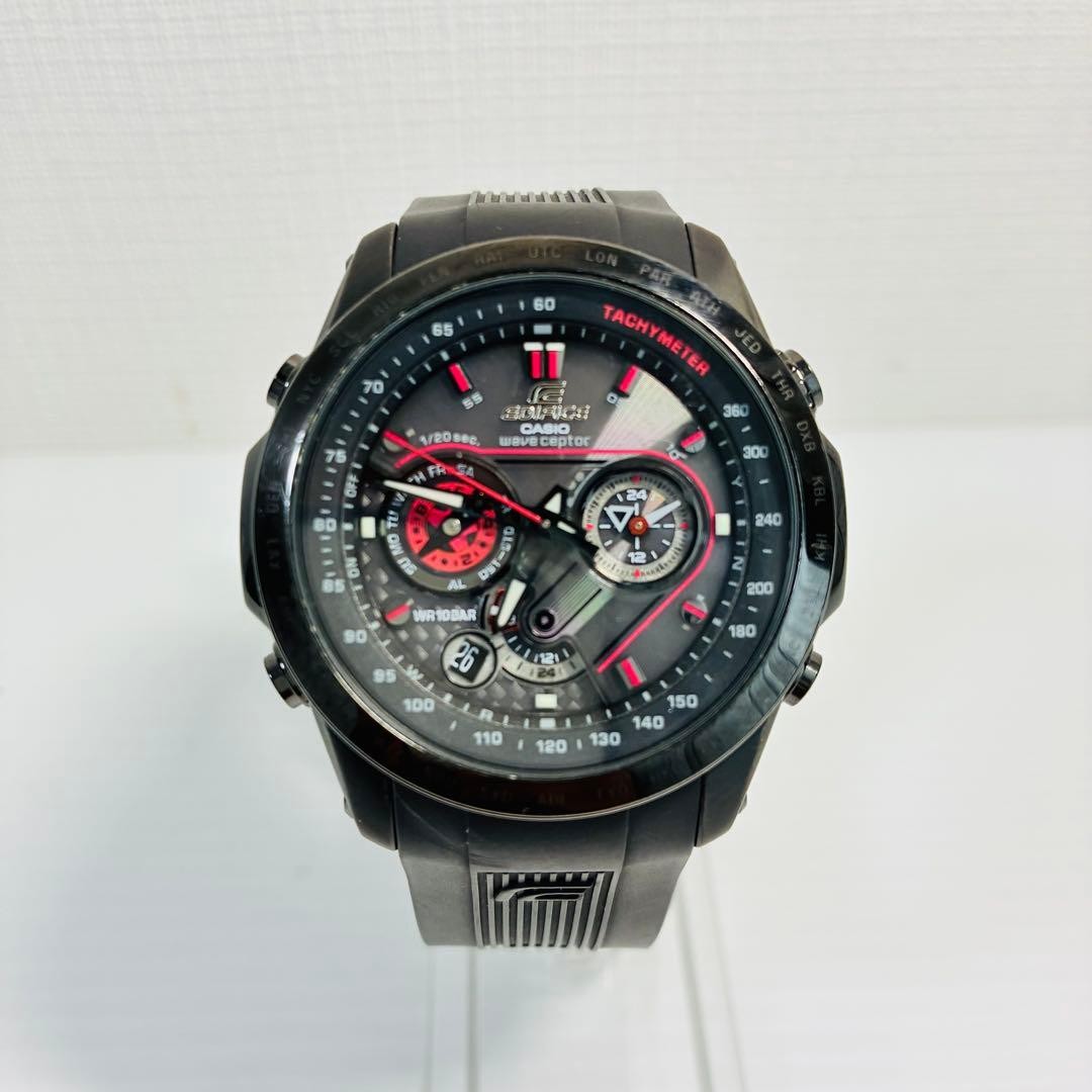 Casio Edifice EQW-M1001 Chronograph Tough Solar Radio Mens Watch Black Japan