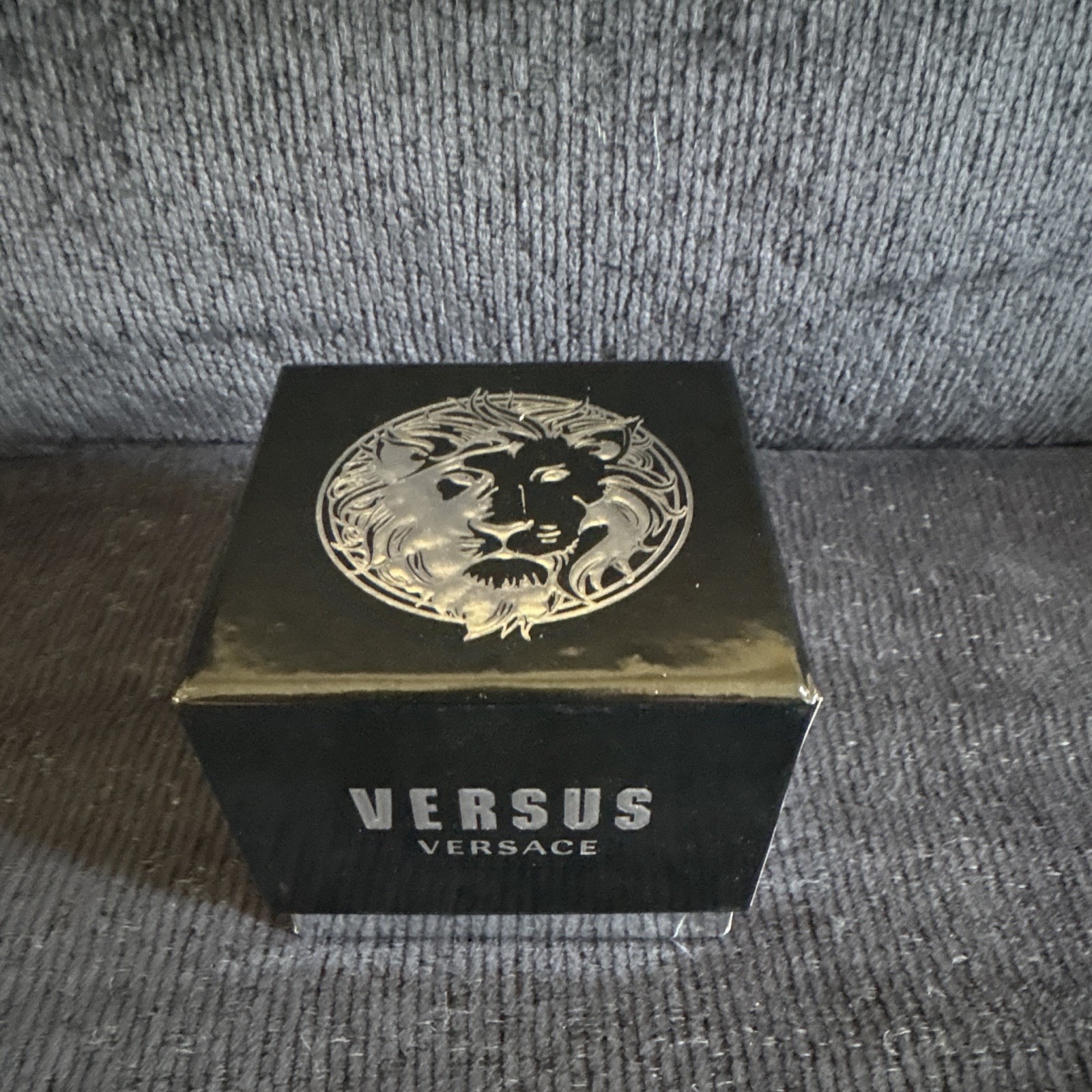 Versus Versace Men’s Gold Tone Bracelet Watch Black Dial Chronograph Date Box