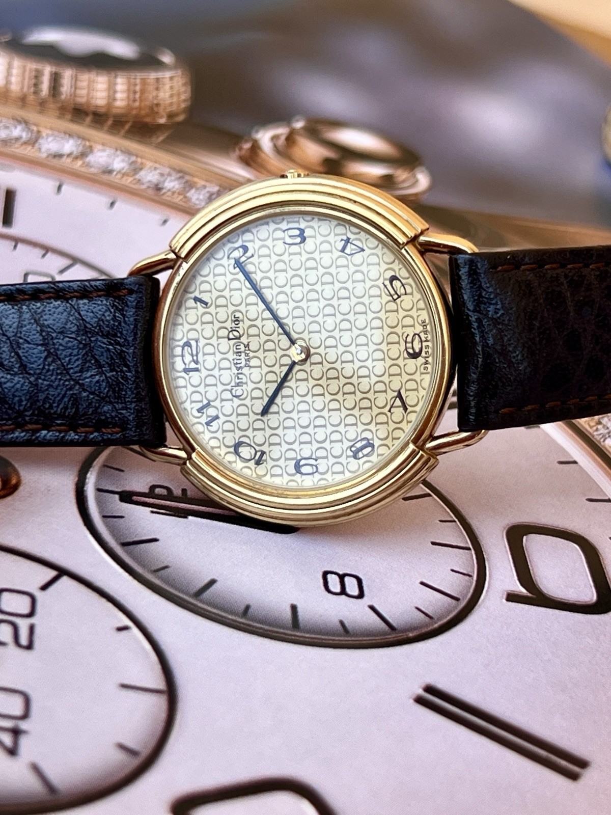 Vintage Christian Dior Gold Plated Watch | Step Case & Swiss Quartz Movement
