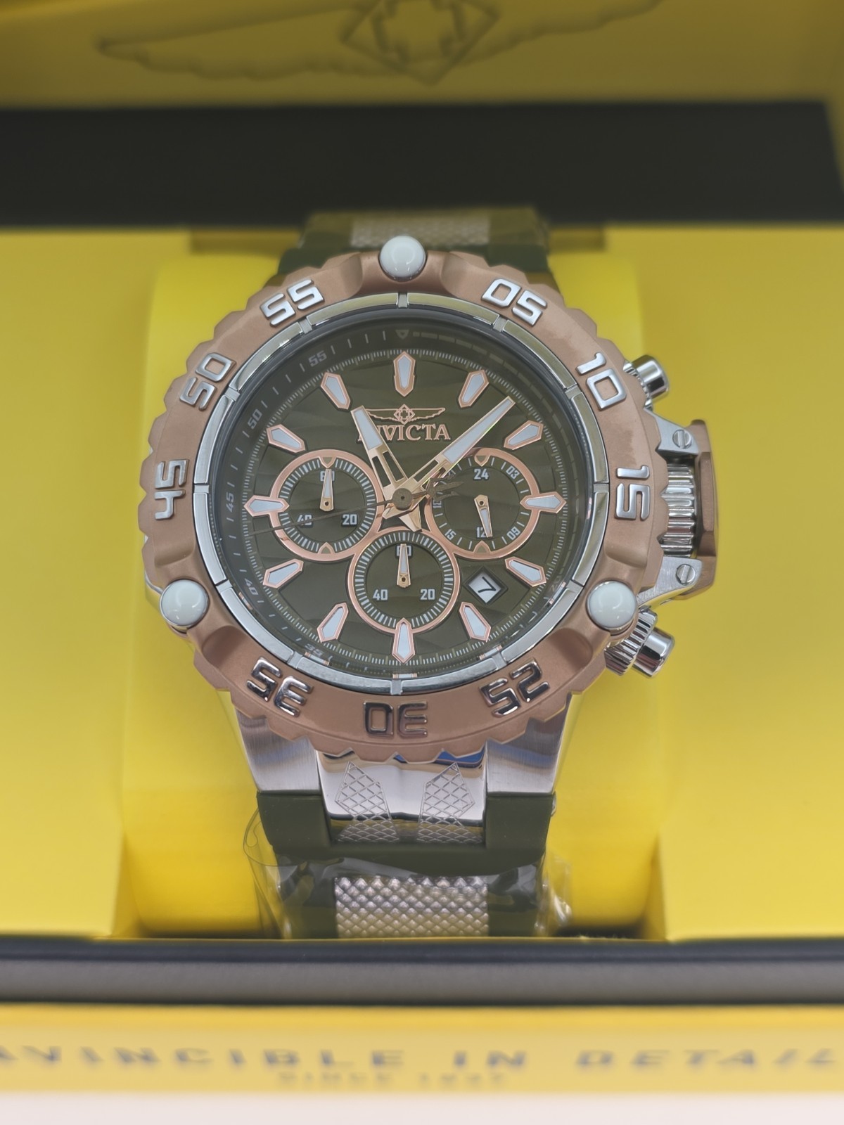 Invicta Subaqua Poseidon Men’s Watch – 55.4mm, Olive Green, Steel (48555)