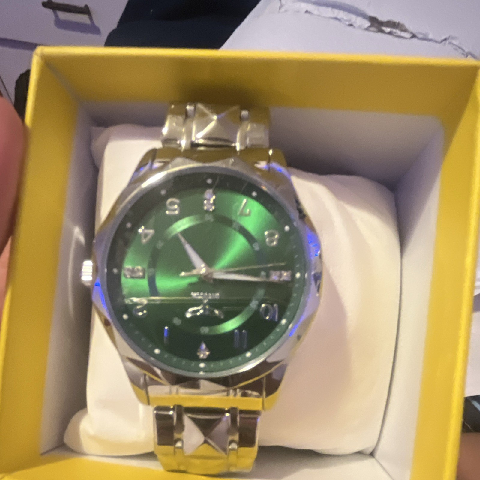 Invicta I-Force Men’s Quartz Watch 46mm Green Dial SS Bracelet 100m Box