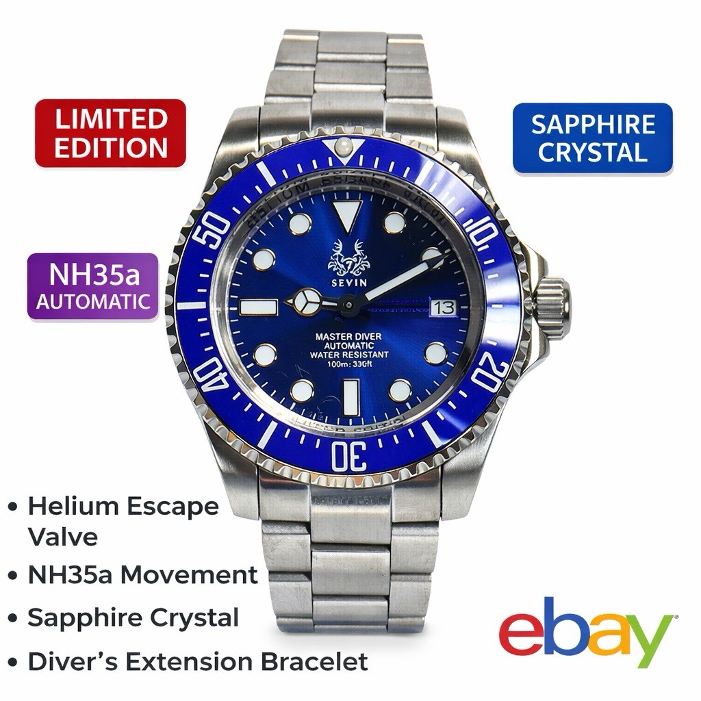 Sevin Blue “Master Diver H.E.” Limited Edition Automatic Watch