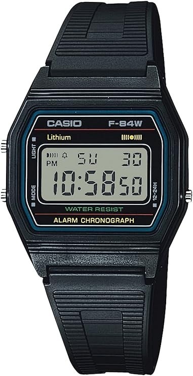 CASIO Watch Standard F-84W-1QJH Black Simple Designed