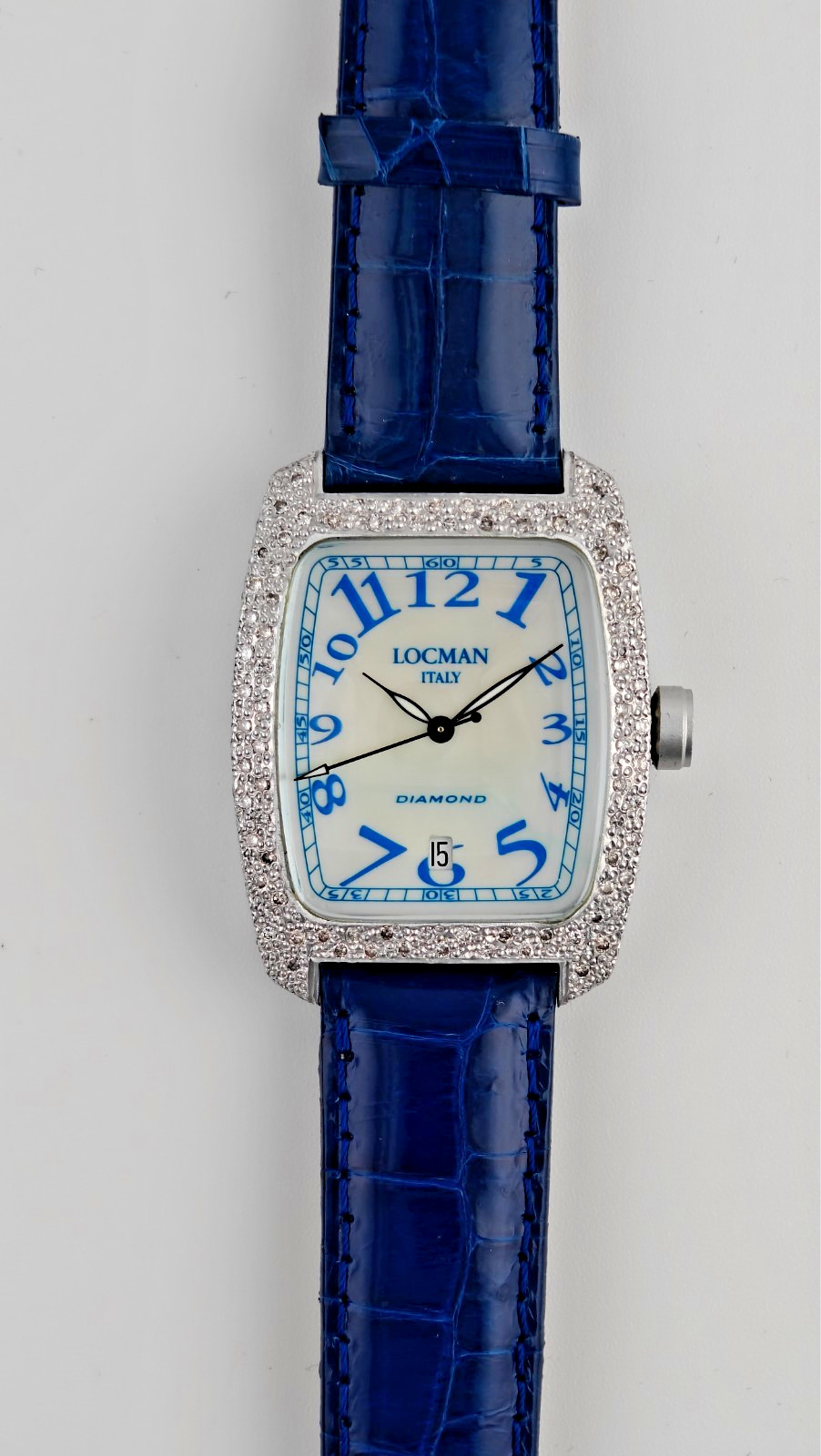 Locman 488 Watch – Full Pavé Diamonds – Quad. Mother of Pearl – NOS – Very Rare
