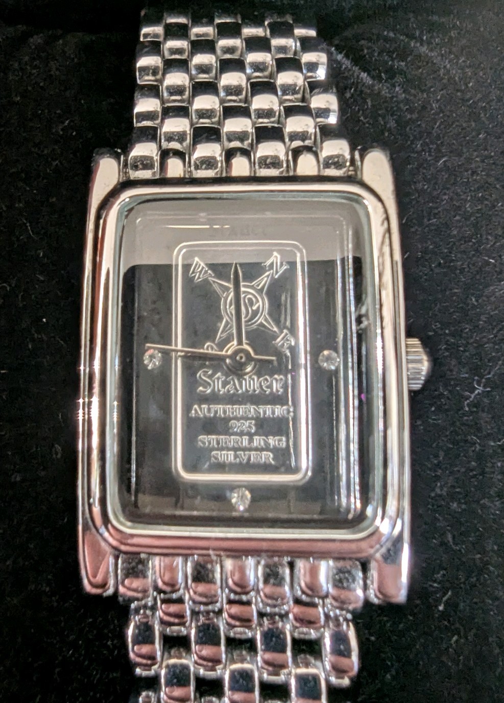 NEW Stauer 19333 Sterling Silver Ingot with Swiss Movement