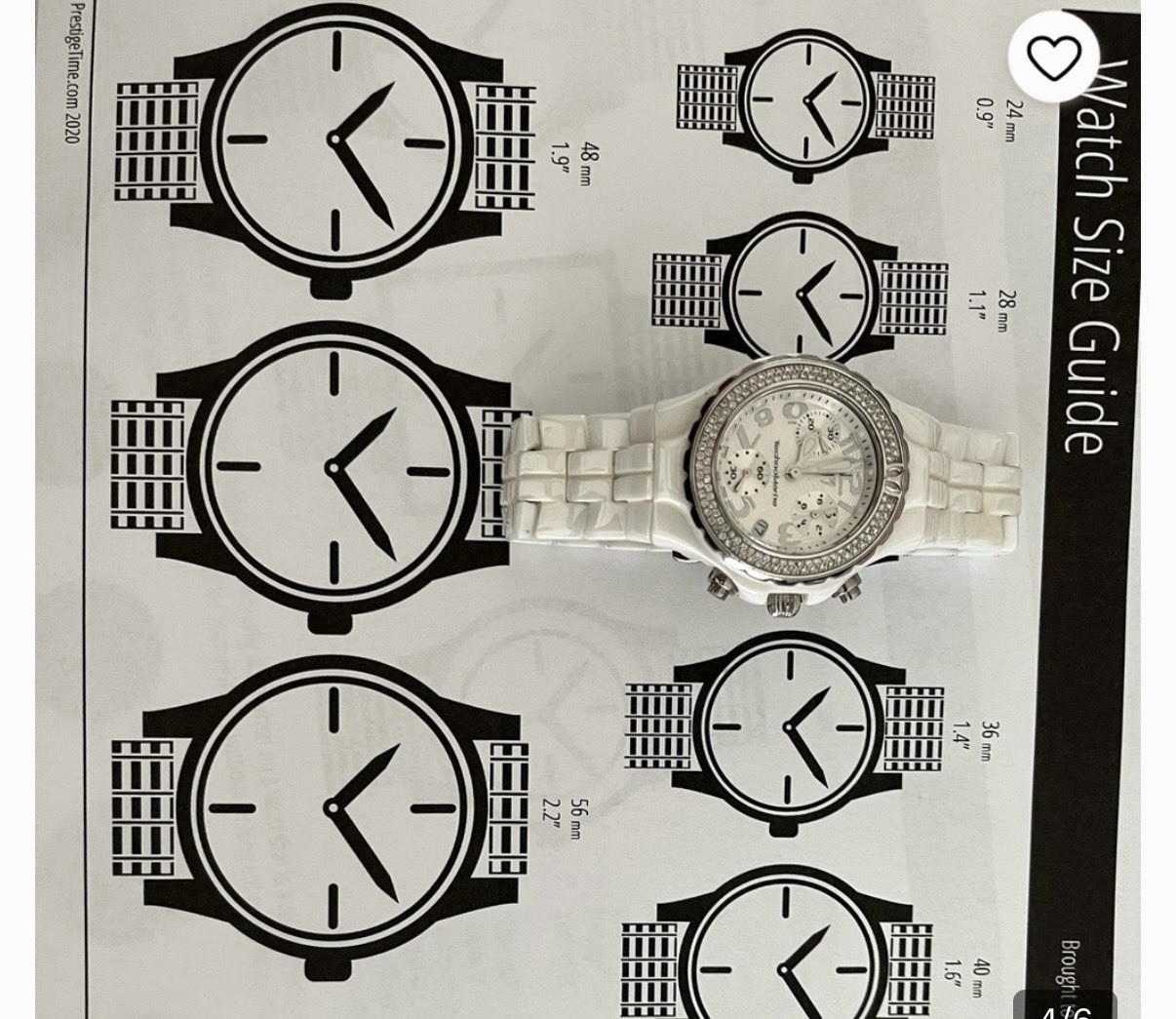 TechnoMarine Cruise Lady Chrono Ceramique Quartz Chronograph 37mm 200m White