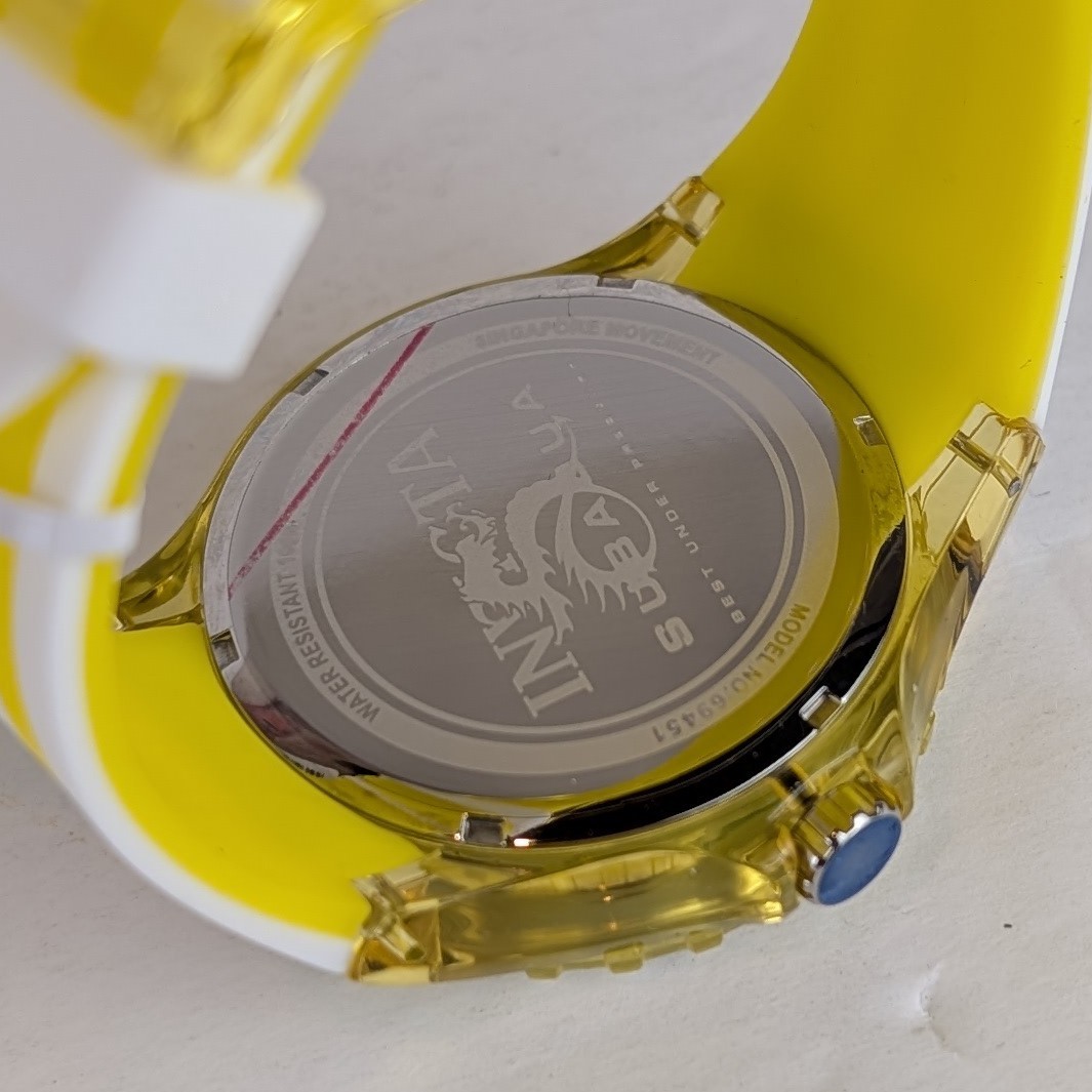 Invicta Subaqua Men’s 44mm Watch Transparent Yellow Green Silicone Sport 69451