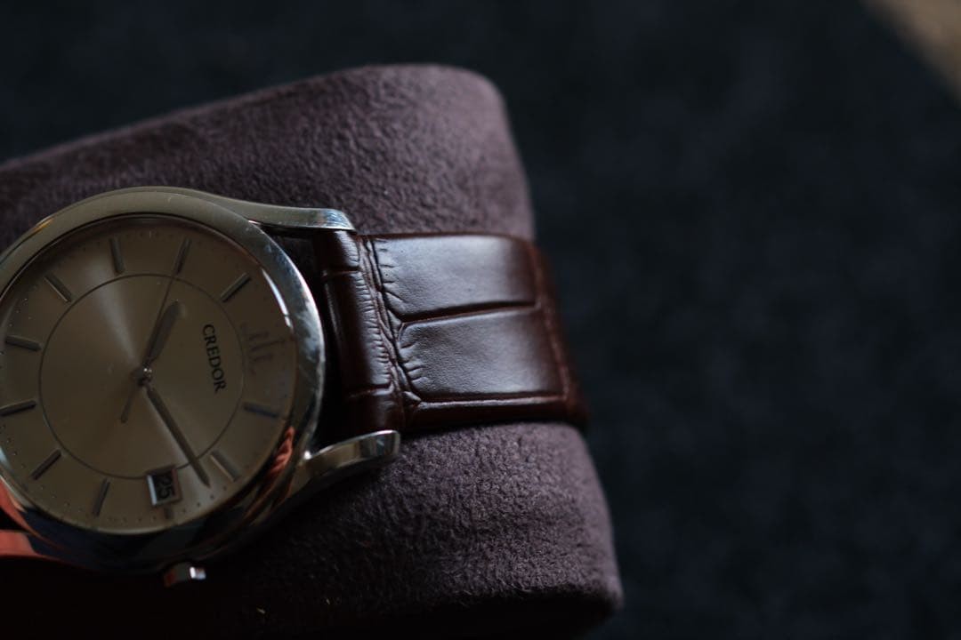 Seiko Credor 8J82-0AA0 Quartz Mens Watch Wrist 20cm 7.9in Case 35mm Working Rare