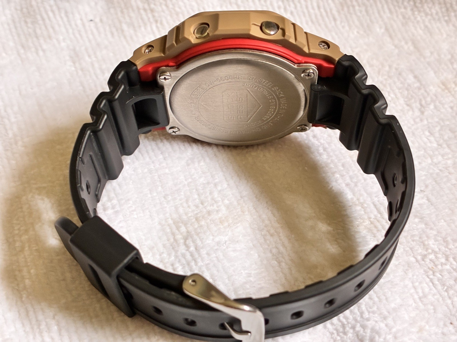 Casio G-Shock DW-5600HR Negative Display w/ New Coyote Bezel & Black Straps 3229