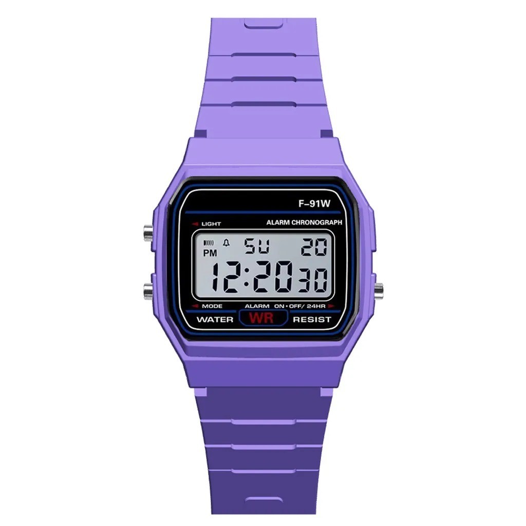 Casio F-91W Style Digital Watch Men Women Unisex Retro Sport Stopwatch Alarm Lig