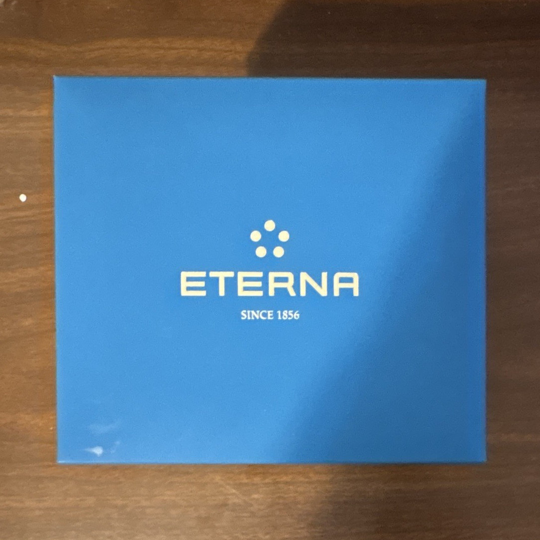 Eterna Women’s Rectangular Black Dial Stainless Steel Bracelet Watch Box