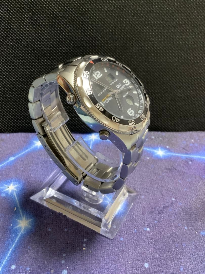 CITIZEN Q&Q Exclusive T024J205 Digital Analog Silver Watch