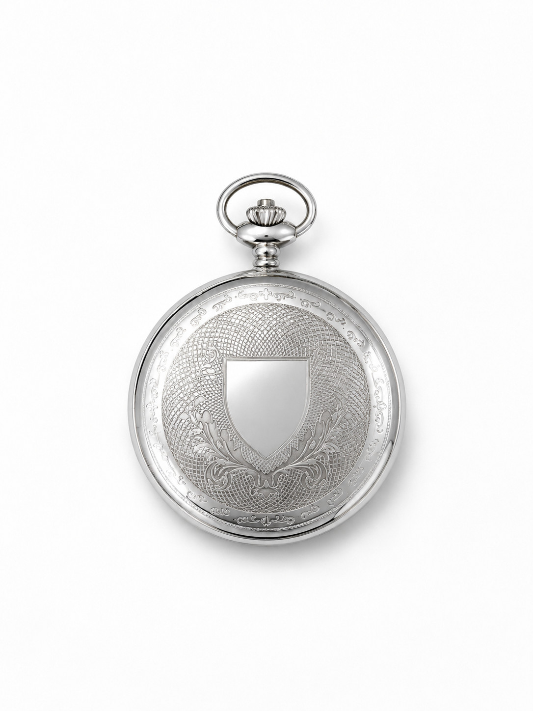 Meisterwerk 1849 Silver Mechanical Pocket Watch 17 Jewels Roman Dial Chain