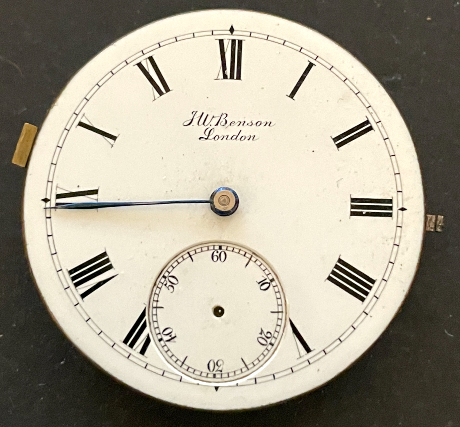 Antique JW Benson London Pocket Watch Movement 41.4mm Parts/Repair English