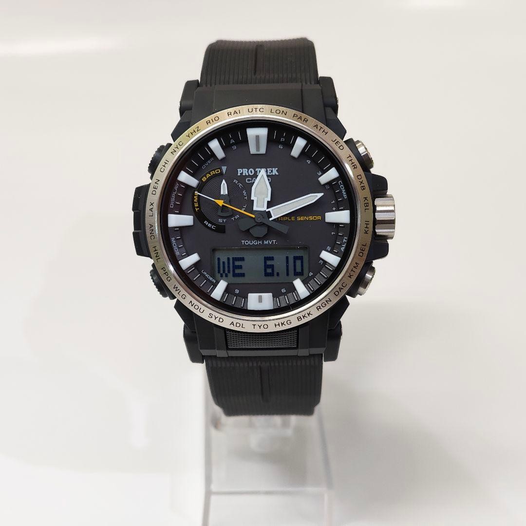 Casio PRW61 1AJF Watch Pro Trek Triple Sensor Solar Digital Analog Timepiece