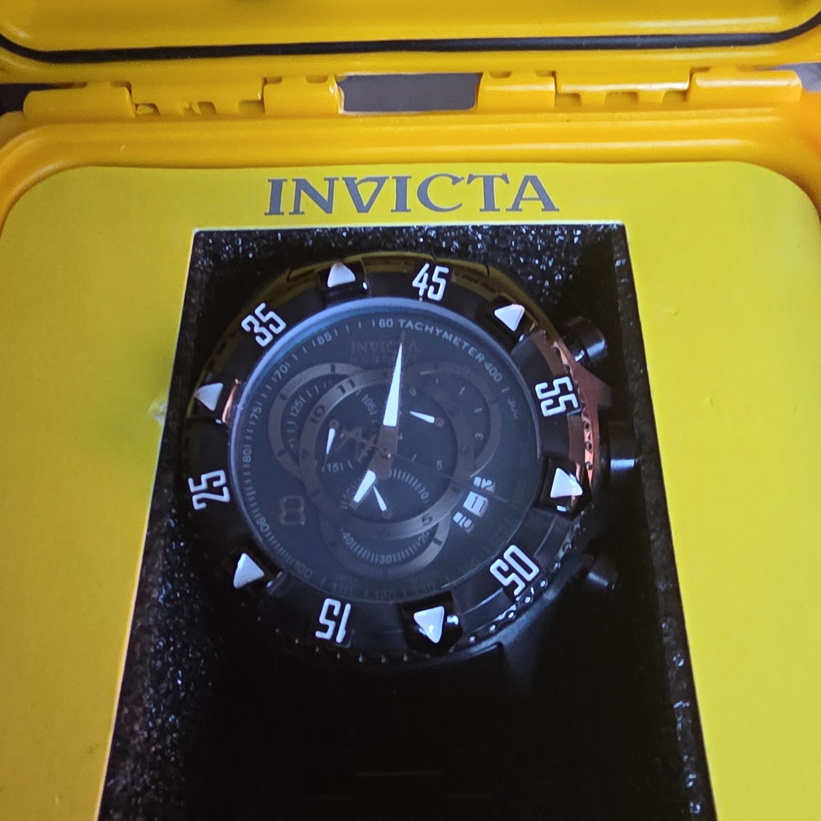 Invicta 6474 Excursion Touring Combat Edition 52mm Black IP Quartz Chronograph