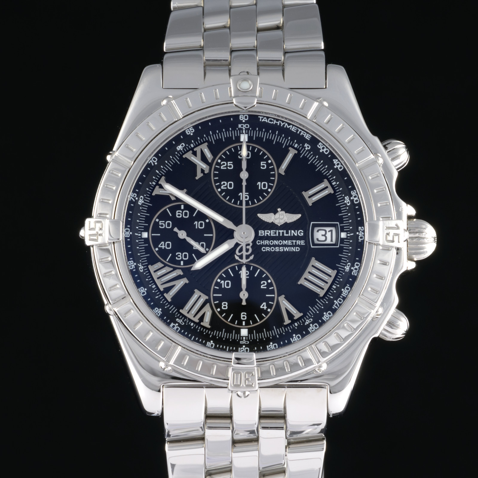 Breitling Windrider Crosswind A13355 Black Dial 43mm Automatic Men’s Watch