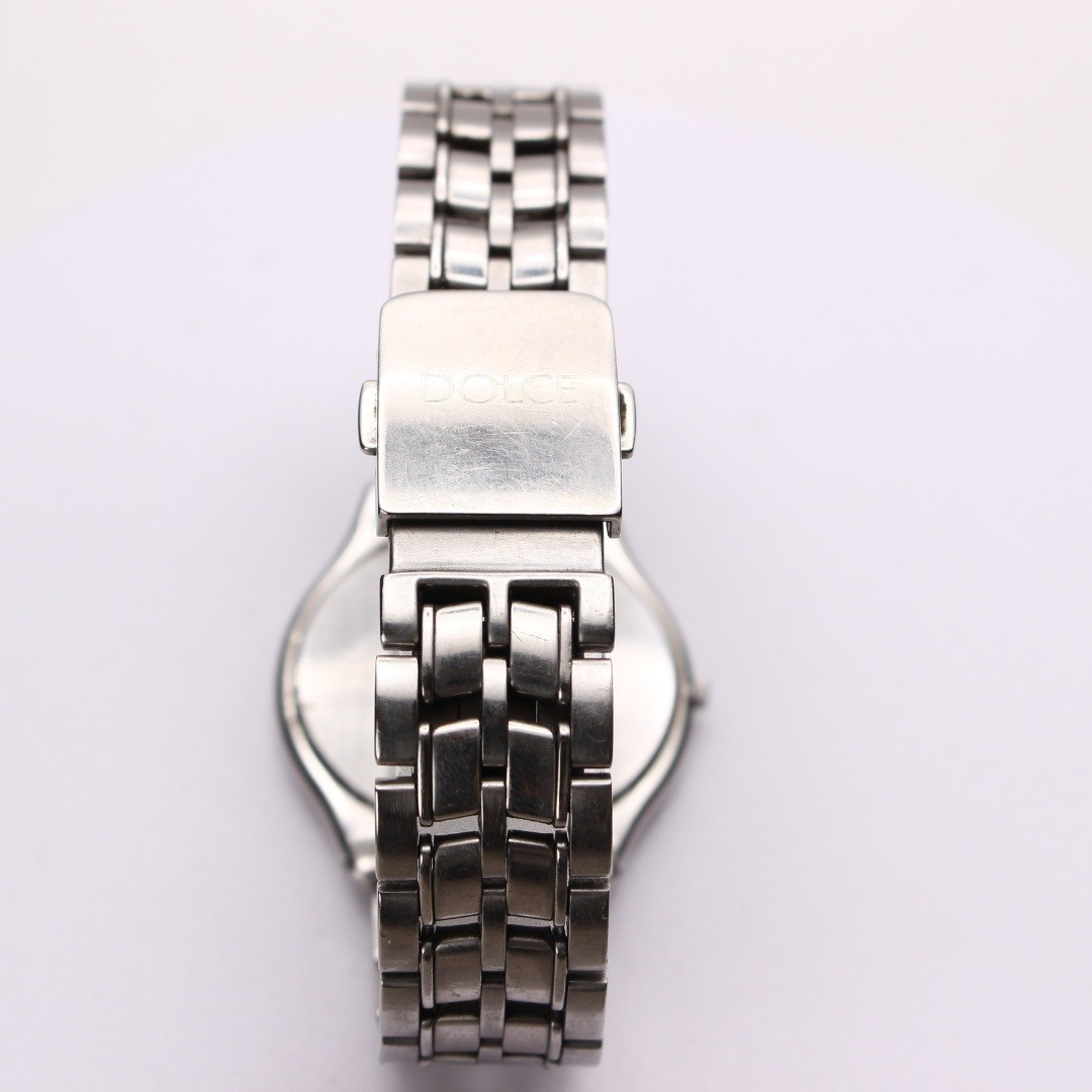 Seiko Dolce 8J41-6030 Annual-Difference Quartz Mens Watch Silver Slim Japan