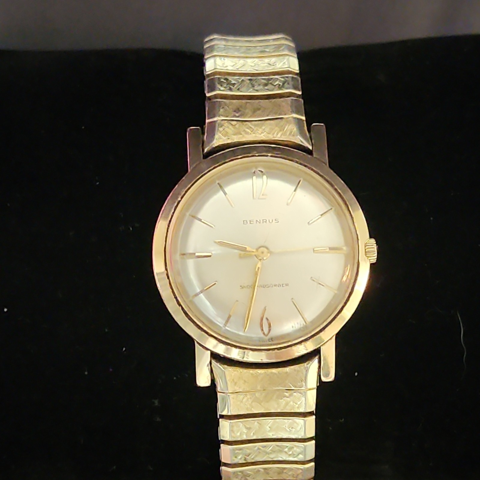Benrus Shock-Absorber Mechanical 20 Micron Gold Electroplated RUNNING GREAT