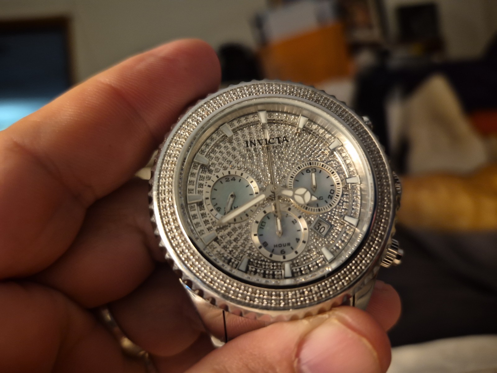 Invicta Dubois Depraz 57 jewel 3 CT. flooded mens watch with small seconds