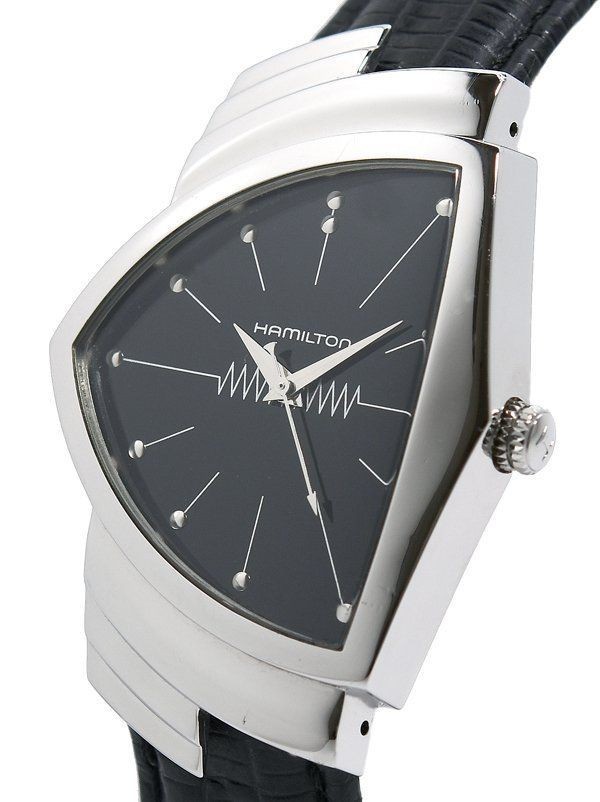HAMILTON Ventura H24411732 H244112 Quartz Black Dial Leather Men’s Watch